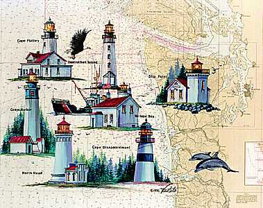 Washington Coast Lighthouses (7 Lights)