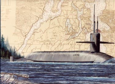 ohio class submarine displacement