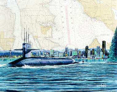 Submarine - OHIO Class - off Seattle