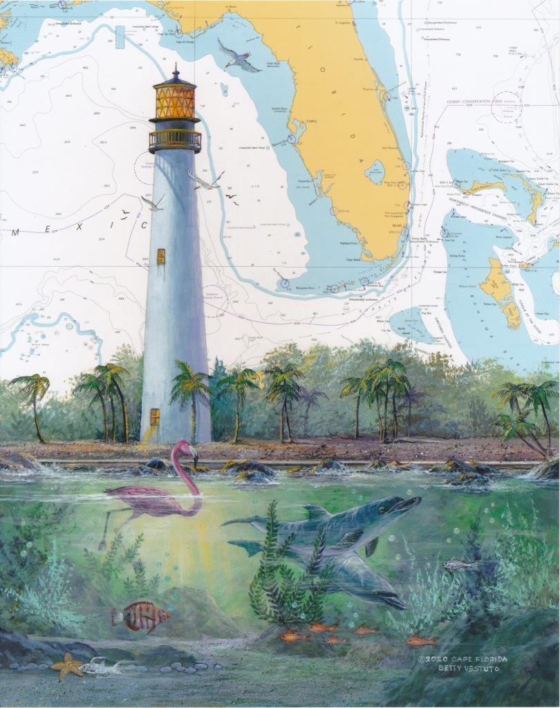 Betty Vestuto Original of Cape Florida Lighthouse