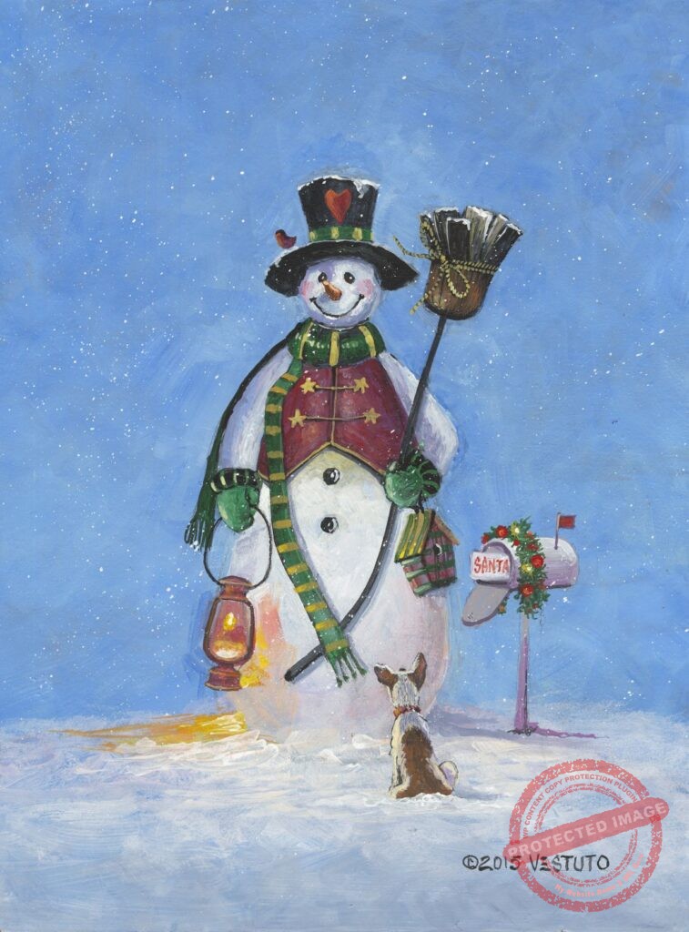 Snowman with Mailbox